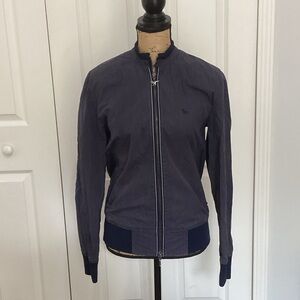 Modern Amusement Dark Blue Bomber Jacket